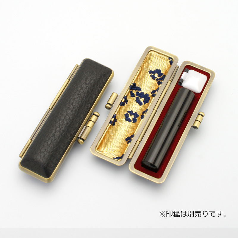 印鑑ケース カウレザー ブラック 10.5-12.0mm