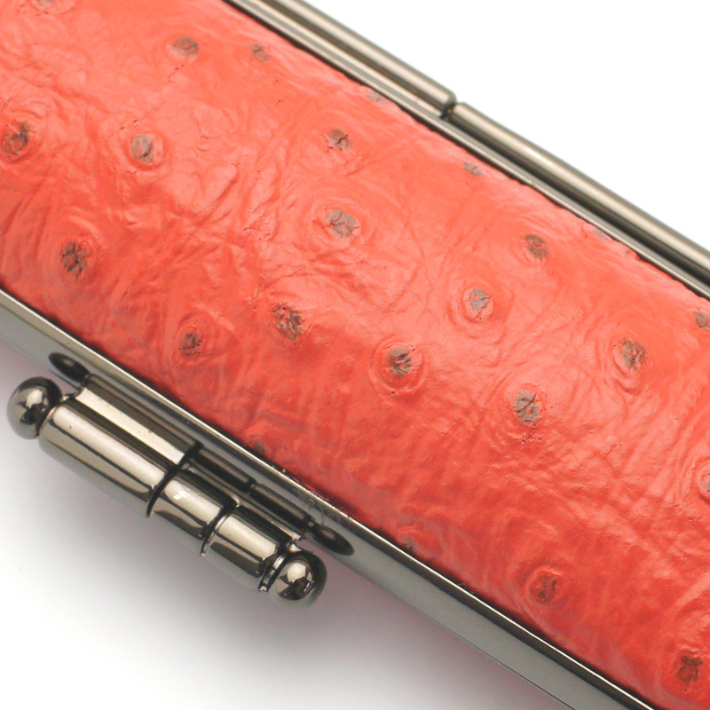 印鑑ケース ニューオーストリッチ 赤 13.5-15.0mm