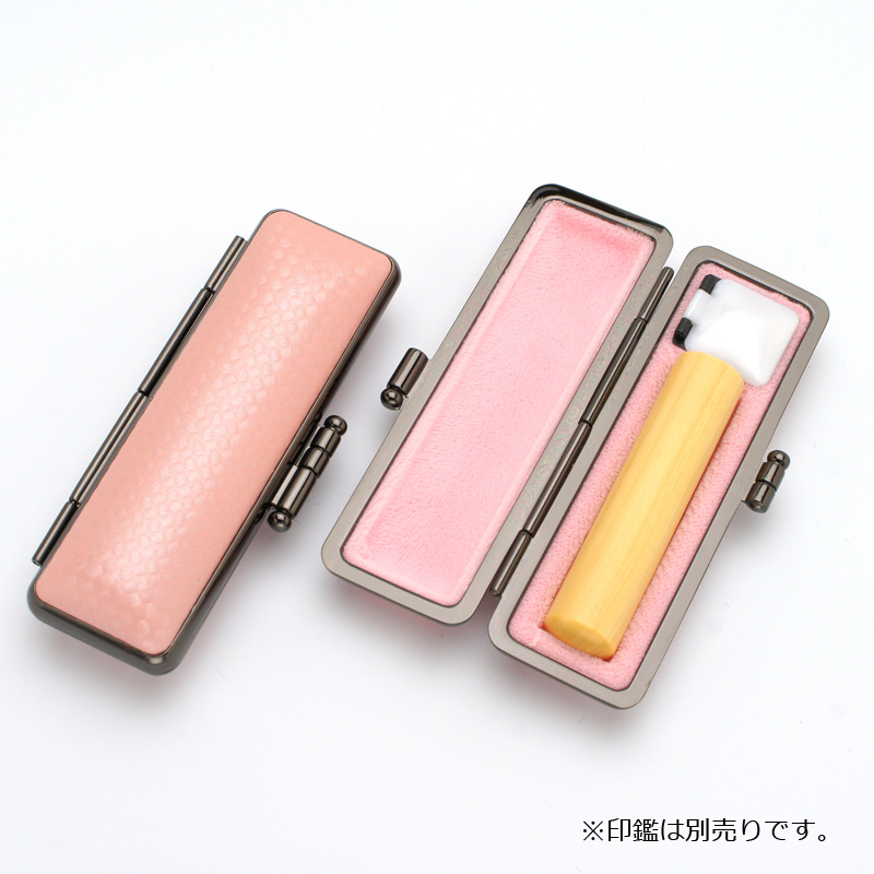 印鑑ケース ライトカーボン調デザインケース ピンク 10.5-12.0mm