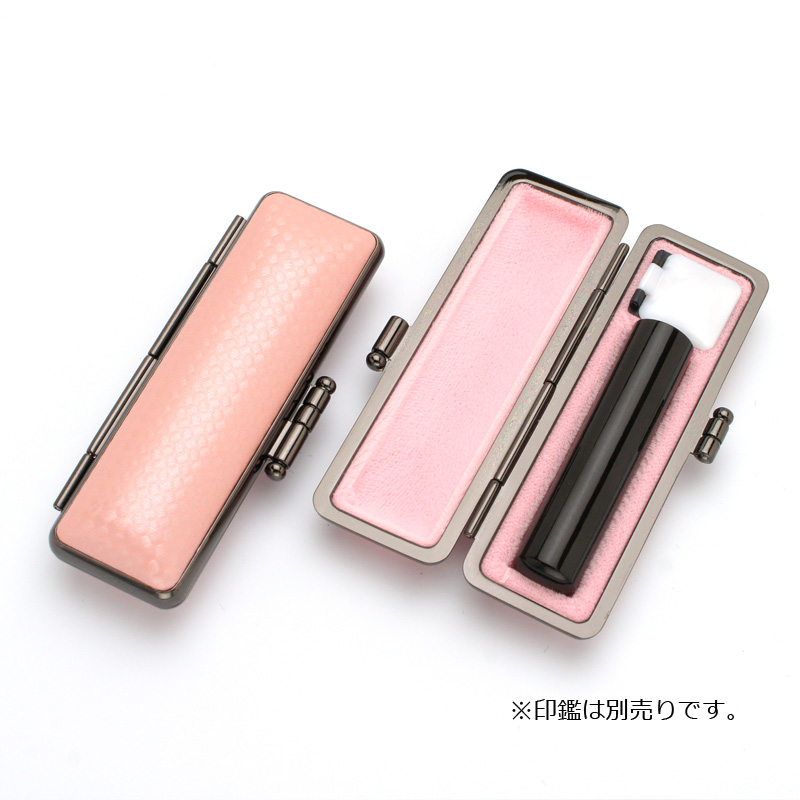 印鑑ケース ライトカーボン調デザインケース ピンク 13.5-15.0mm