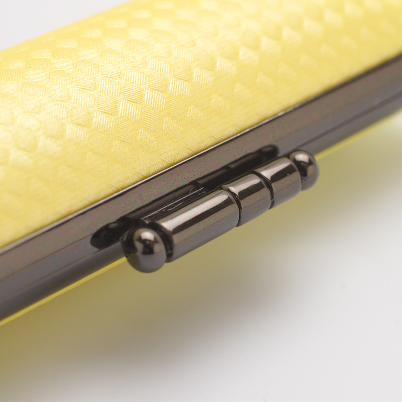 印鑑ケース ライトカーボン調デザインケース イエロー 13.5-15.0mm