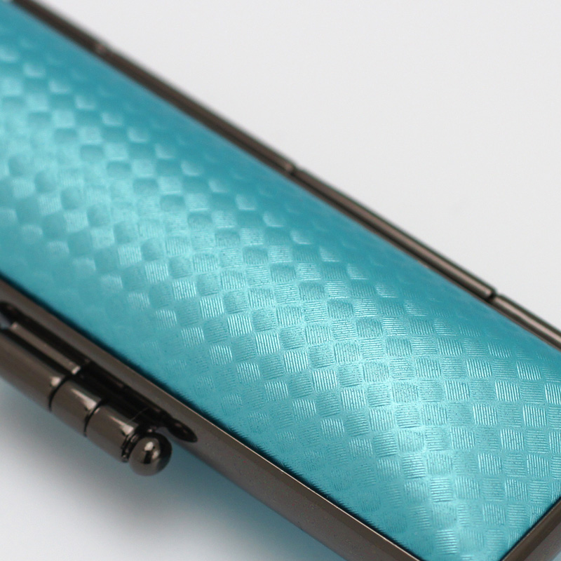 印鑑ケース ライトカーボン調デザインケース ブルー 13.5-15.0mm