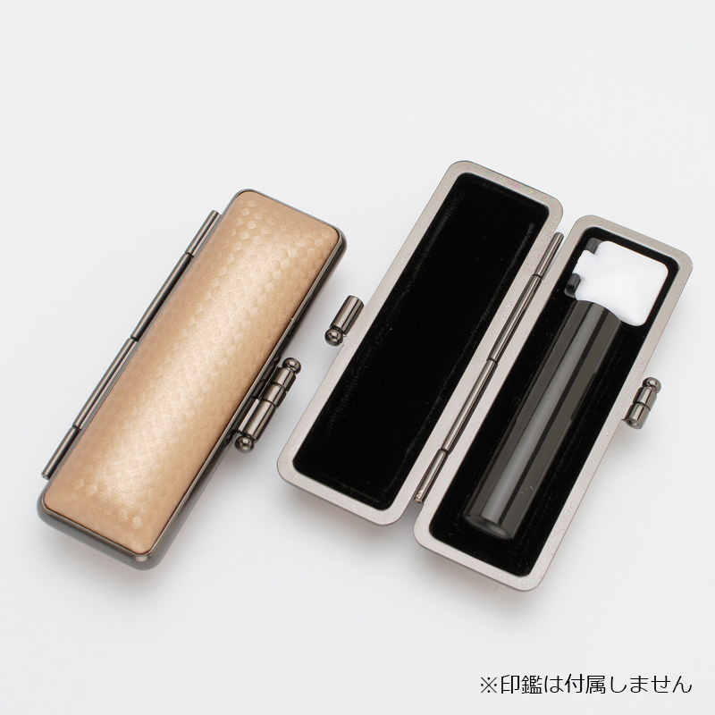印鑑ケース ライトカーボン調デザインケース ライトブラウン 13.5-15.0mm