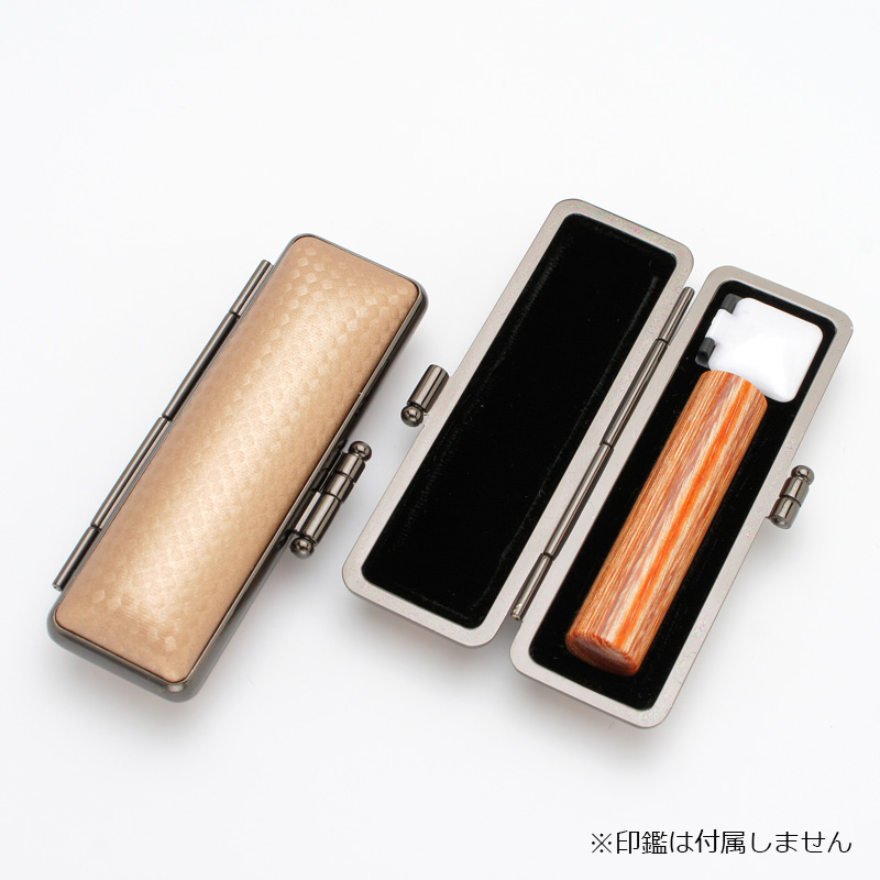印鑑ケース ライトカーボン調デザインケース ライトブラウン 13.5-15.0mm