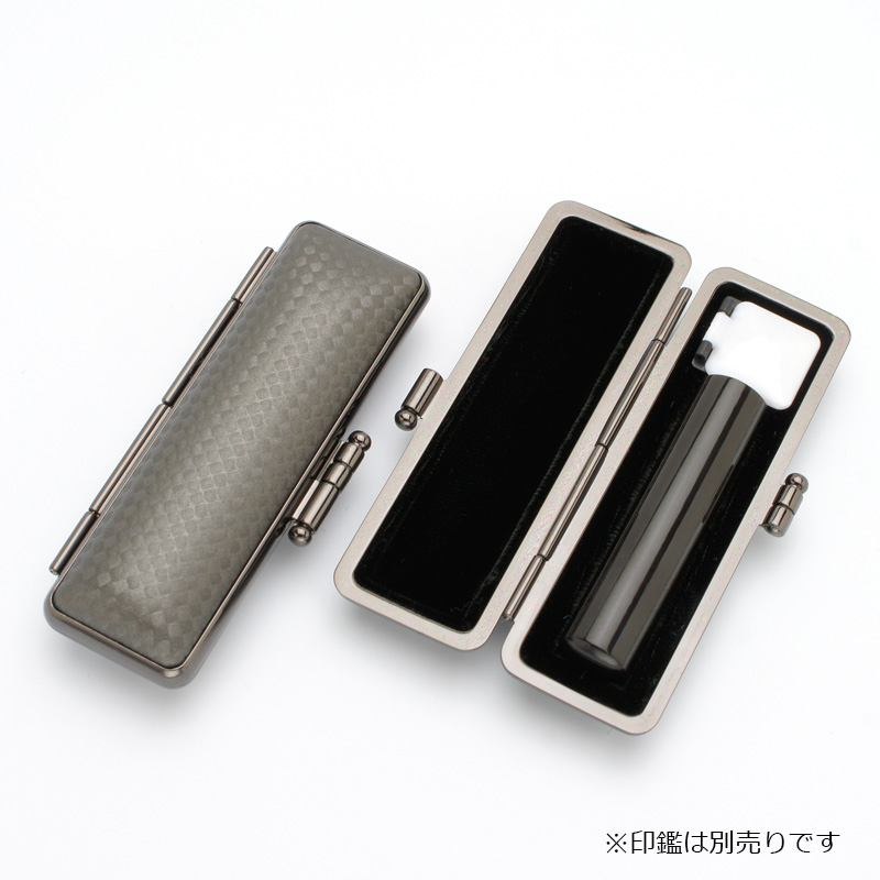 印鑑ケース ライトカーボン調デザインケース ブラック 13.5-15.0mm