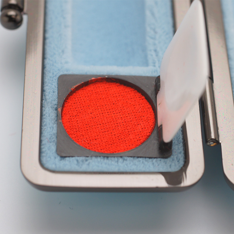 印鑑ケース ライトカーボン調デザインケース ブルー 16.5-18.0mm