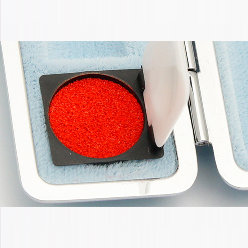 印鑑ケース シャンパンカラー印鑑ケース シャンパンブルー 16.5-18.0mm