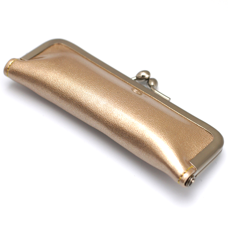 がま口印鑑ケース パールゴールド  10.5-18.0mm