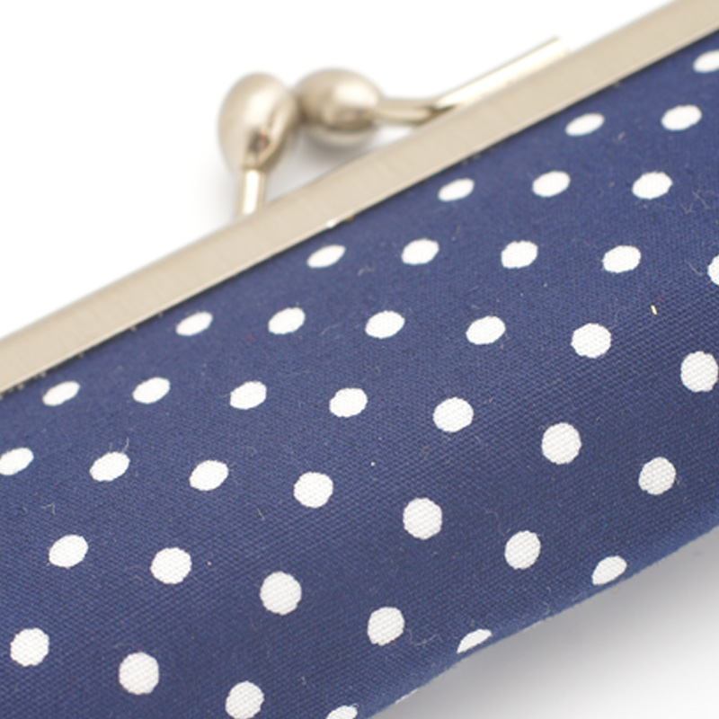 がま口印鑑ケース プチドットネイビー  10.5-18.0mm
