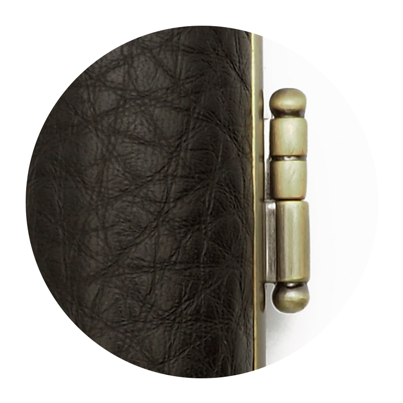 印鑑ケース カラーカウレザー ブラック エンジ内張り 13.5-15.0mm