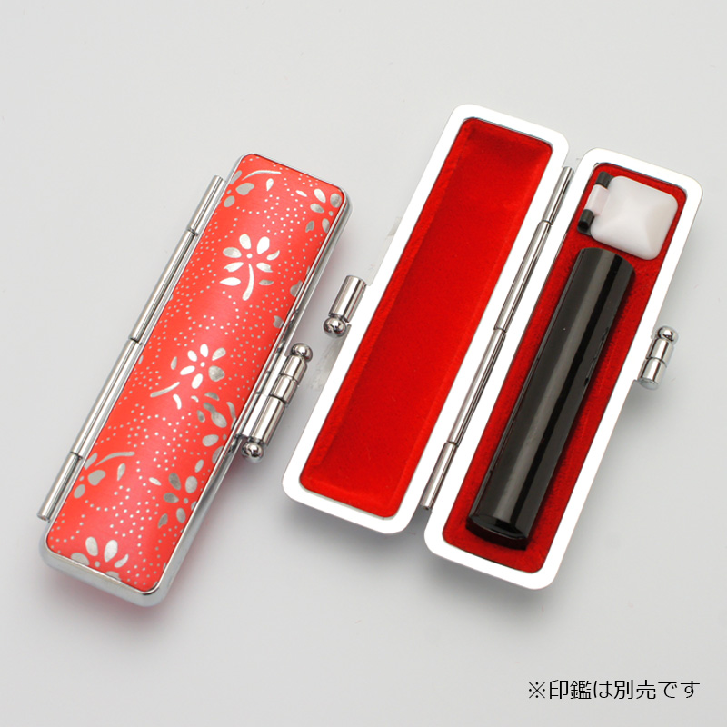 印鑑ケース 銀花 ピンク 10.5-12.0mm