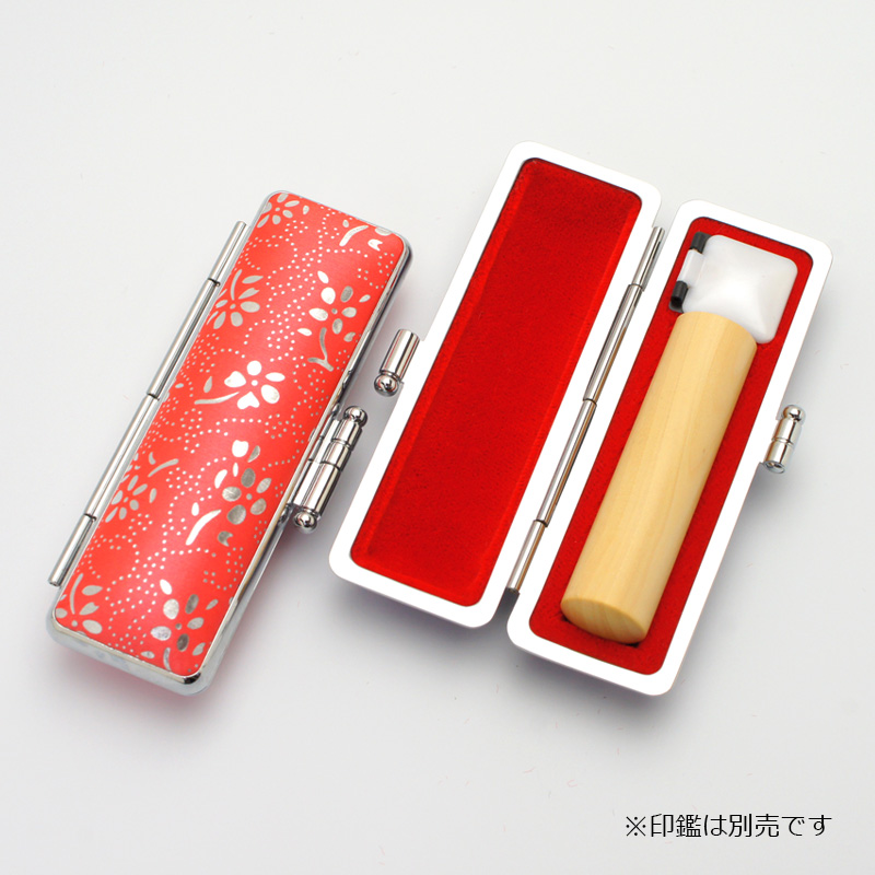 印鑑ケース 銀花 ピンク 13.5-15.0mm