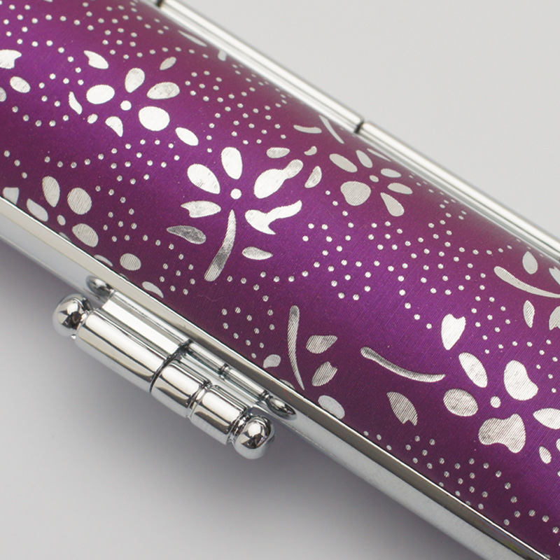 印鑑ケース 銀花 パープル 13.5-15.0mm