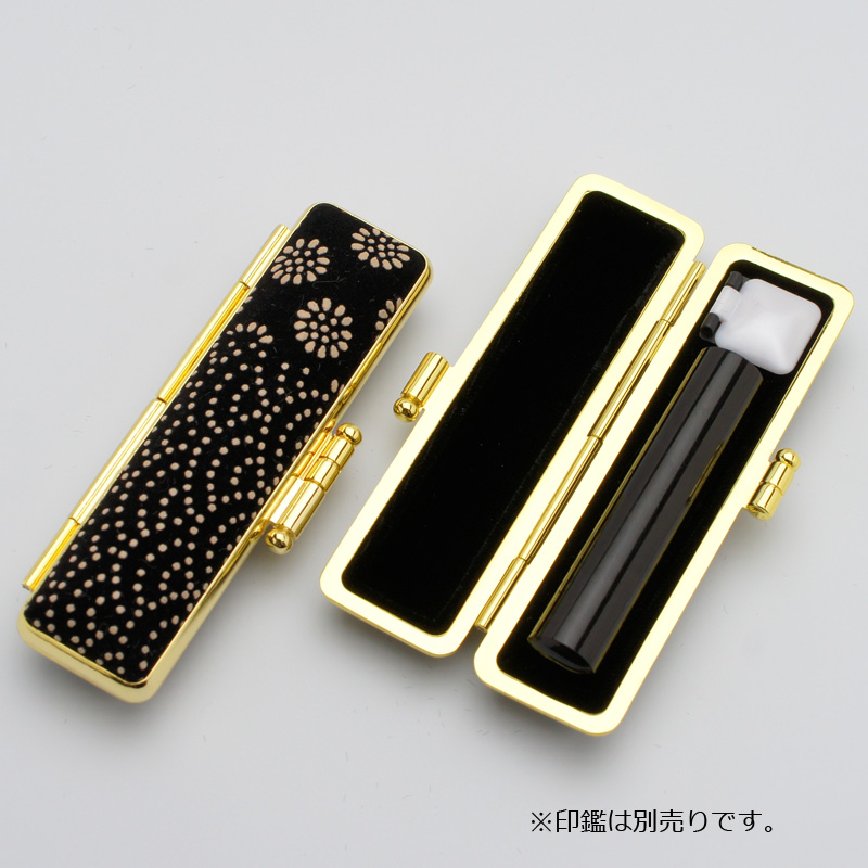 印鑑ケース いちふ(ICHIFU)/金枠ケース 小紋 10.5-12.0mm