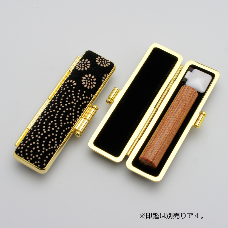 印鑑ケース いちふ(ICHIFU)/金枠ケース 小紋 10.5-12.0mm