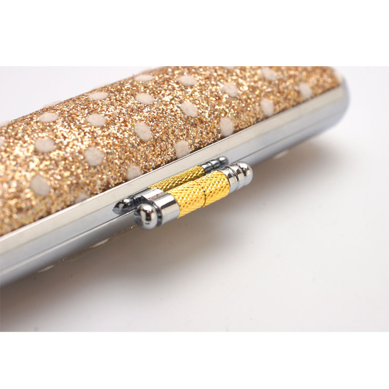 印鑑ケース きらめきラメケース/水玉 ゴールド 10.5-12.0mm