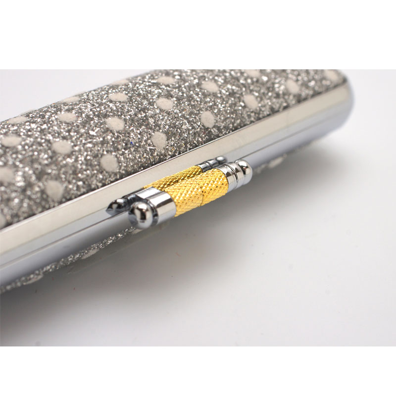 印鑑ケース きらめきラメケース/水玉 シルバー 10.5-12.0mm