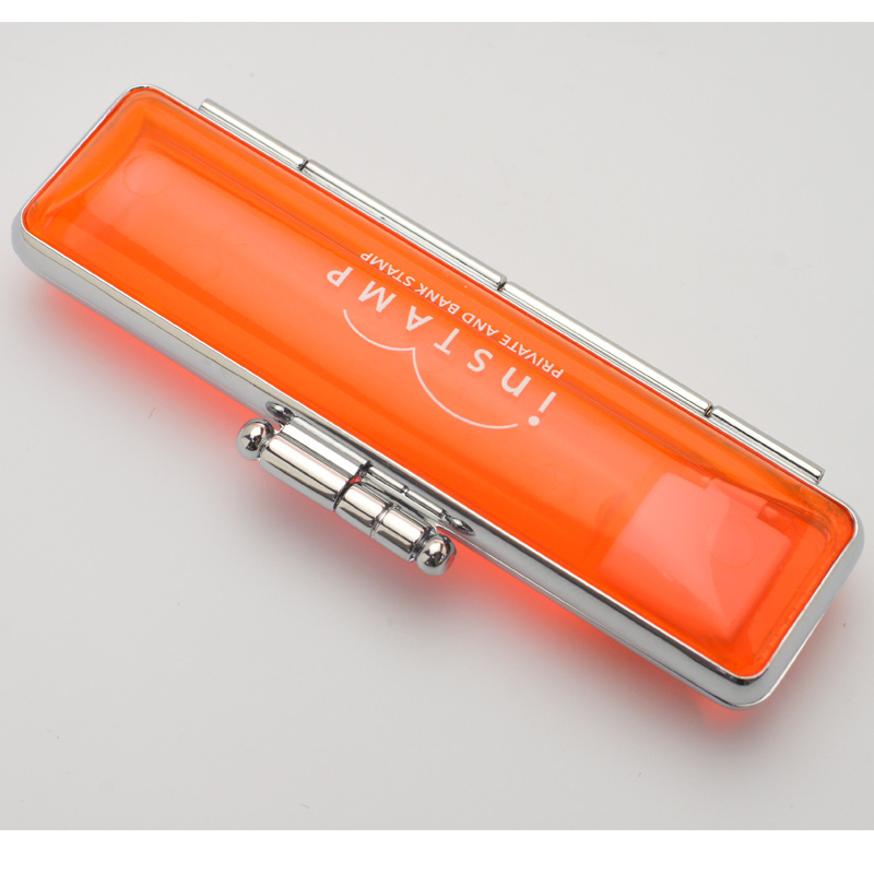 印鑑ケース インスタンプ オレンジ 10.5-12.0mm