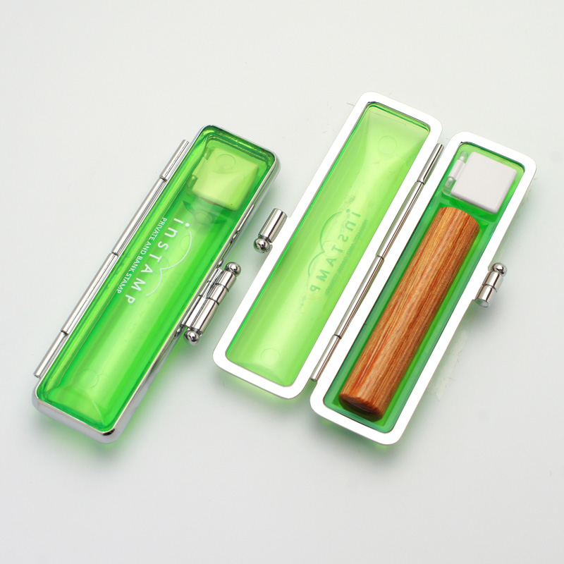 印鑑ケース インスタンプ グリーン 10.5-12.0mm