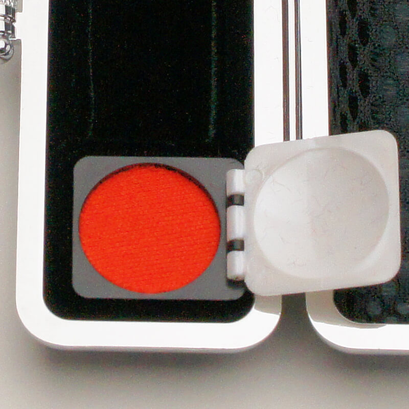 印鑑ケース 印伝 市松黒 16.5-18.0mm