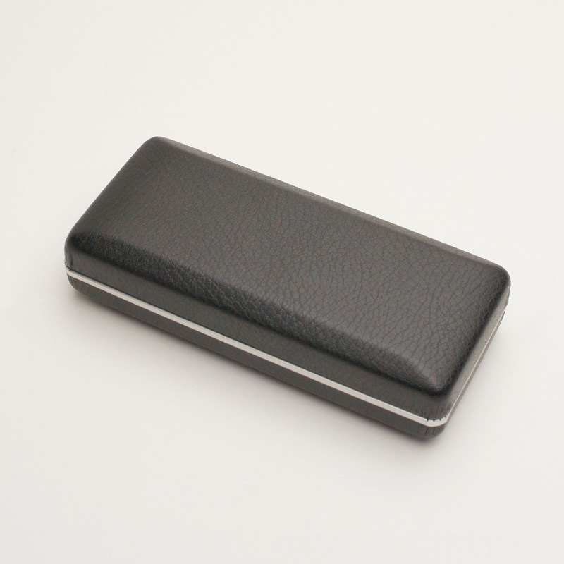 印鑑ケース 個人用化粧ケース カーボン化粧箱(ブラックレザーボックス)1本収納タイプ