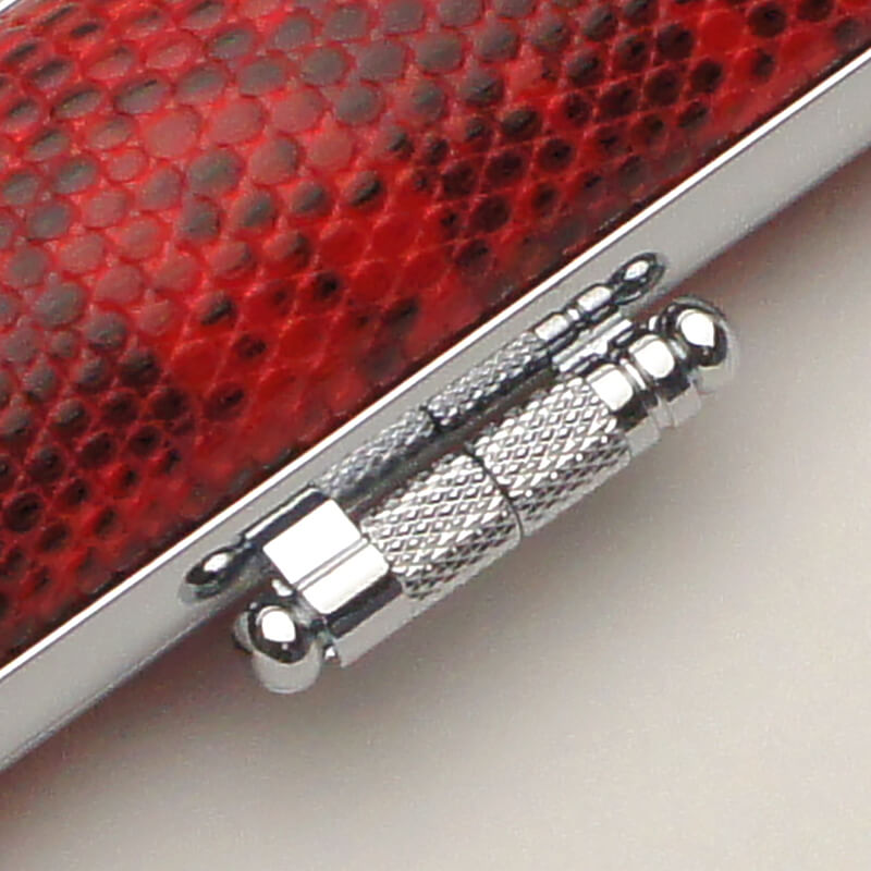 印鑑ケース リザードケース（赤） 10.5-12.0mm