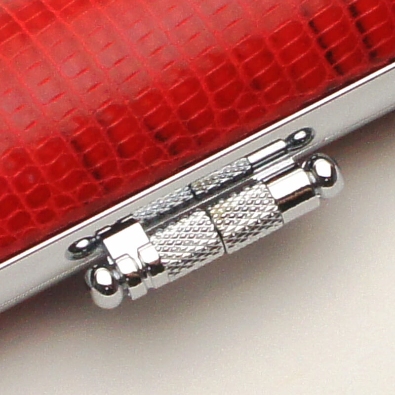 印鑑ケース リザードケース（赤） 16.5-18.0mm