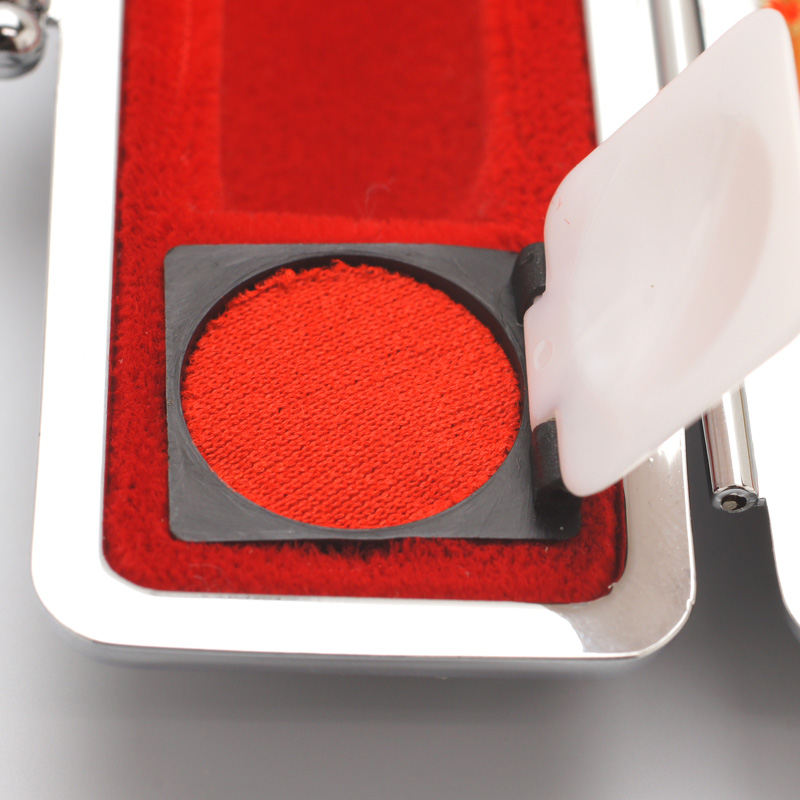 印鑑ケース モミ革銀枠 ブラック 16.5-18.0mm