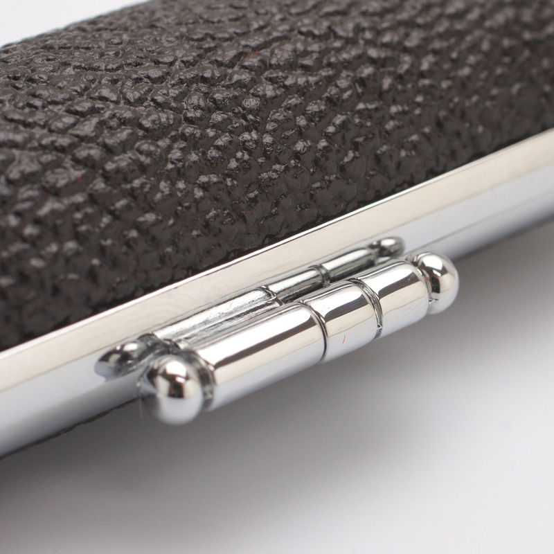 印鑑ケース モミ革銀枠 ブラック 16.5-18.0mm