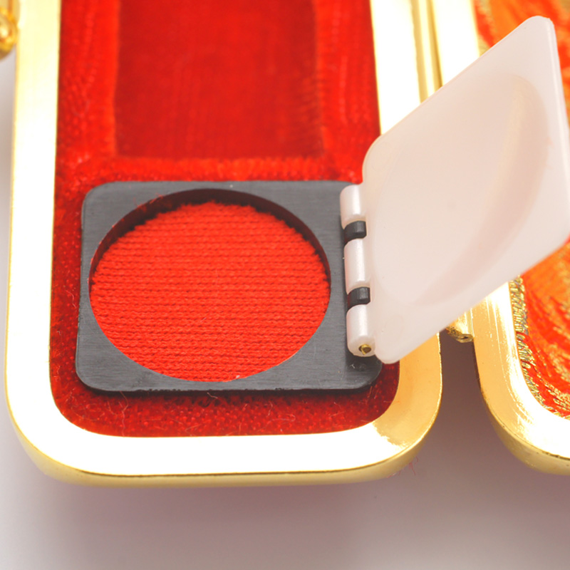 印鑑ケース 赤金枠 レッド 10.5-12.0mm