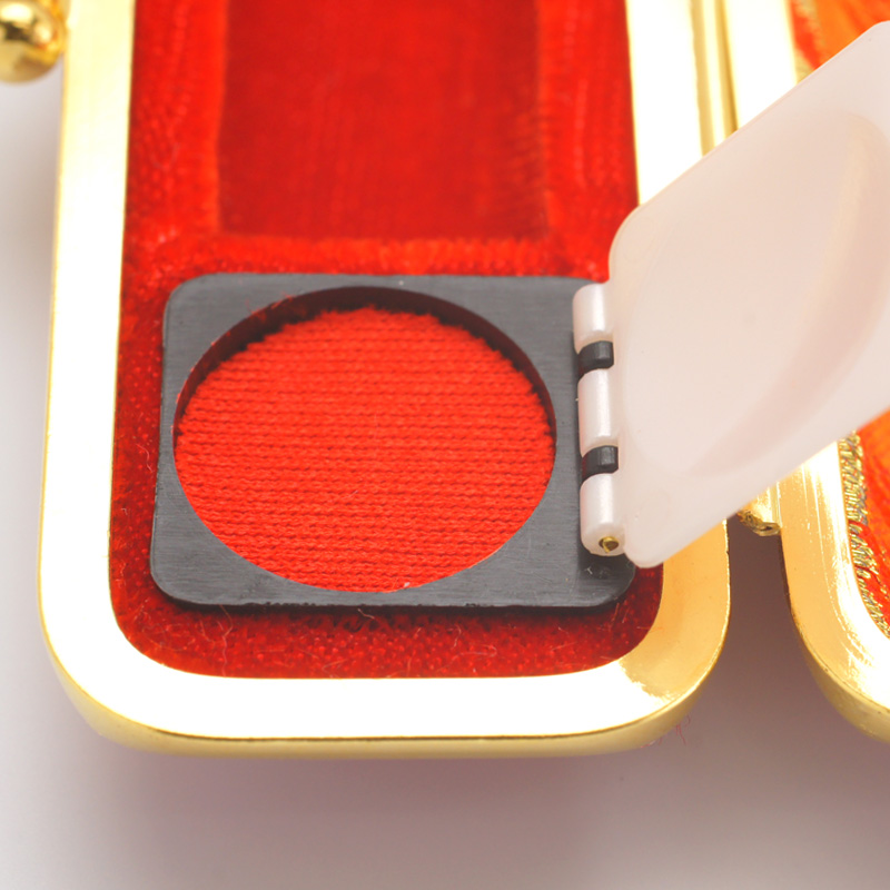 印鑑ケース 赤金枠 レッド 16.5-18.0mm