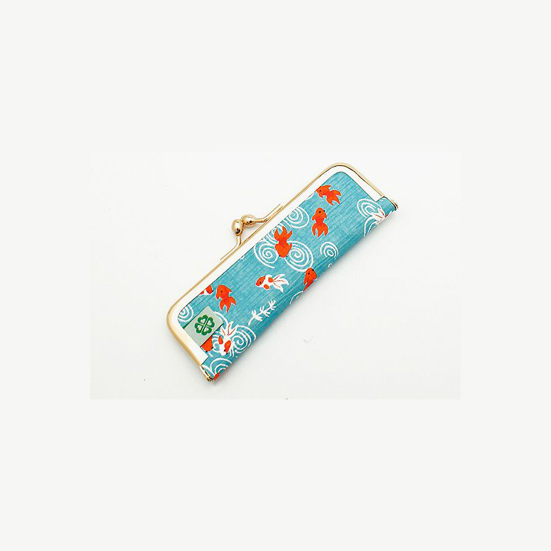 がま口印鑑ケース おしゃれはんこ(朱肉付き) W-02 10.5-16.5mm