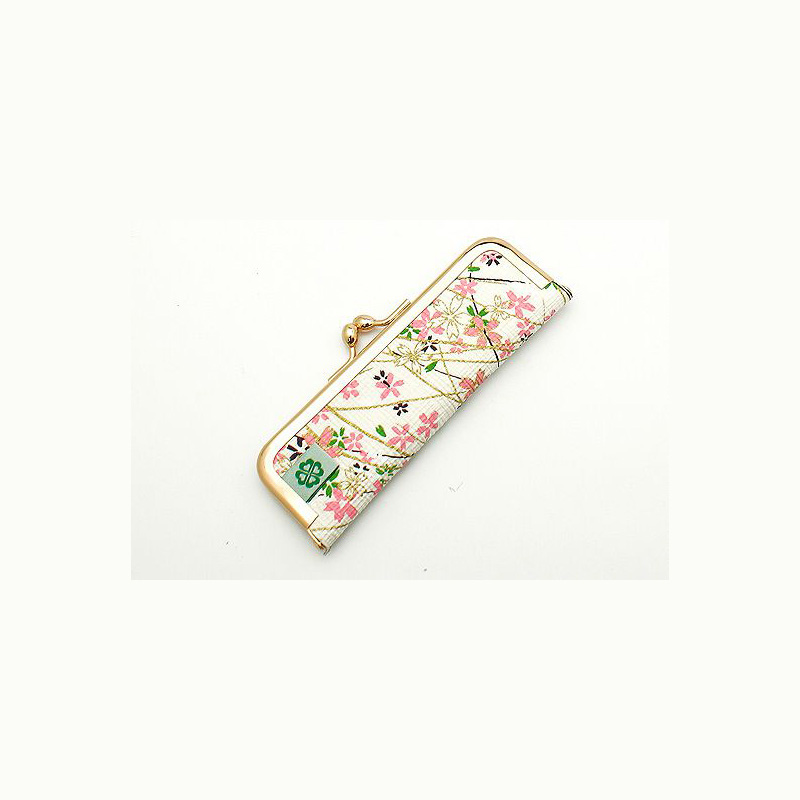 がま口印鑑ケース おしゃれはんこ（朱肉付き） W-07 10.5-16.5mm
