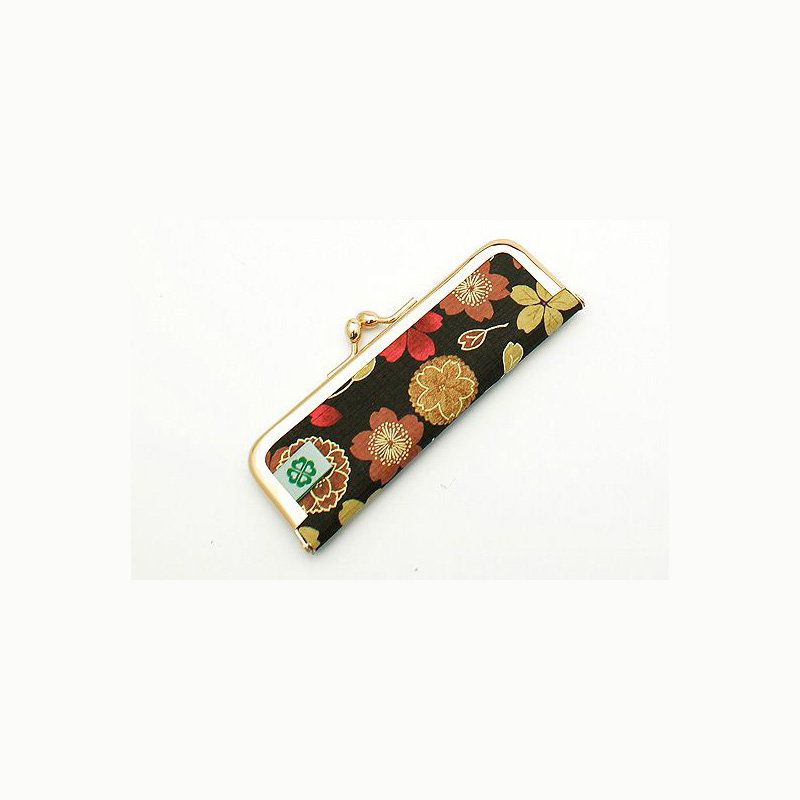 がま口印鑑ケース おしゃれはんこ(朱肉付き) W-22 10.5-16.5mm