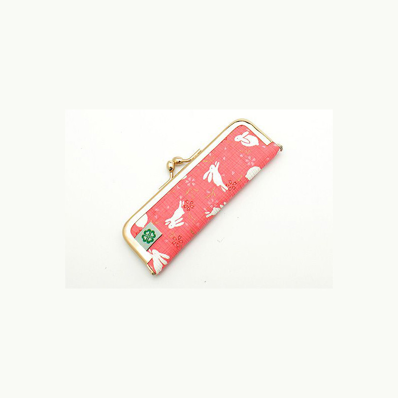 がま口印鑑ケース おしゃれはんこ(朱肉付き) W-53 10.5-16.5mm