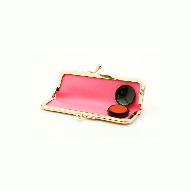 がま口印鑑ケース おしゃれはんこ(朱肉付き) W-53 10.5-16.5mm