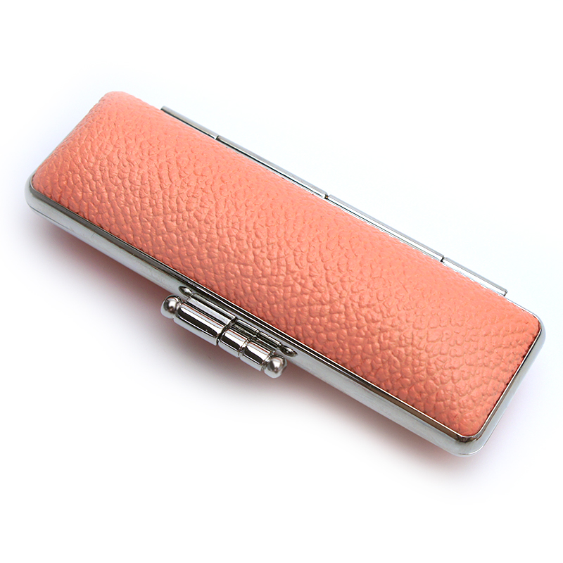 印鑑ケース パステル印鑑ケース サーモンピンク 16.5-18.0mm