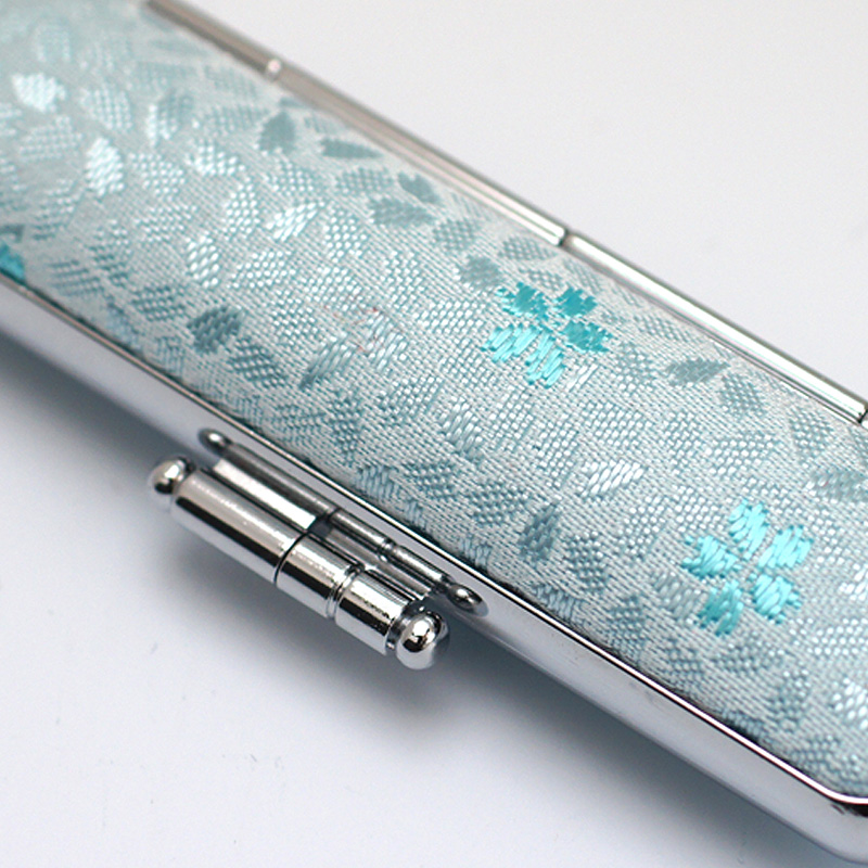 印鑑ケース 桜柄印鑑ケース ブルー 10.5-12.0mm