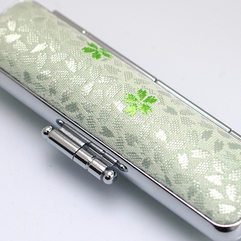 印鑑ケース 桜柄印鑑ケース グリーン 10.5-12.0mm