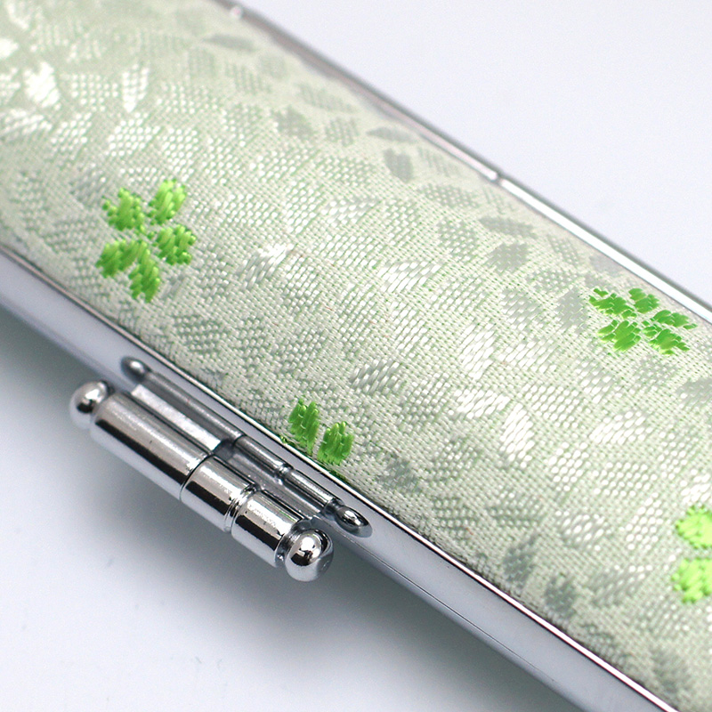 印鑑ケース 桜柄印鑑ケース グリーン 13.5-15.0mm