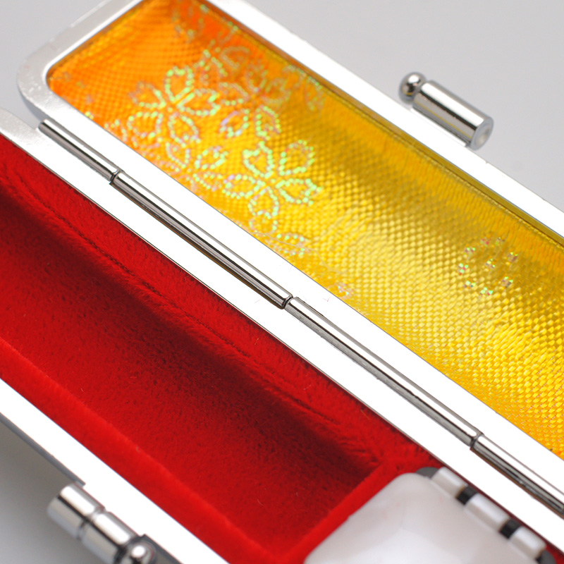 印鑑ケース 桜柄印鑑ケース イエロー 13.5-15.0mm