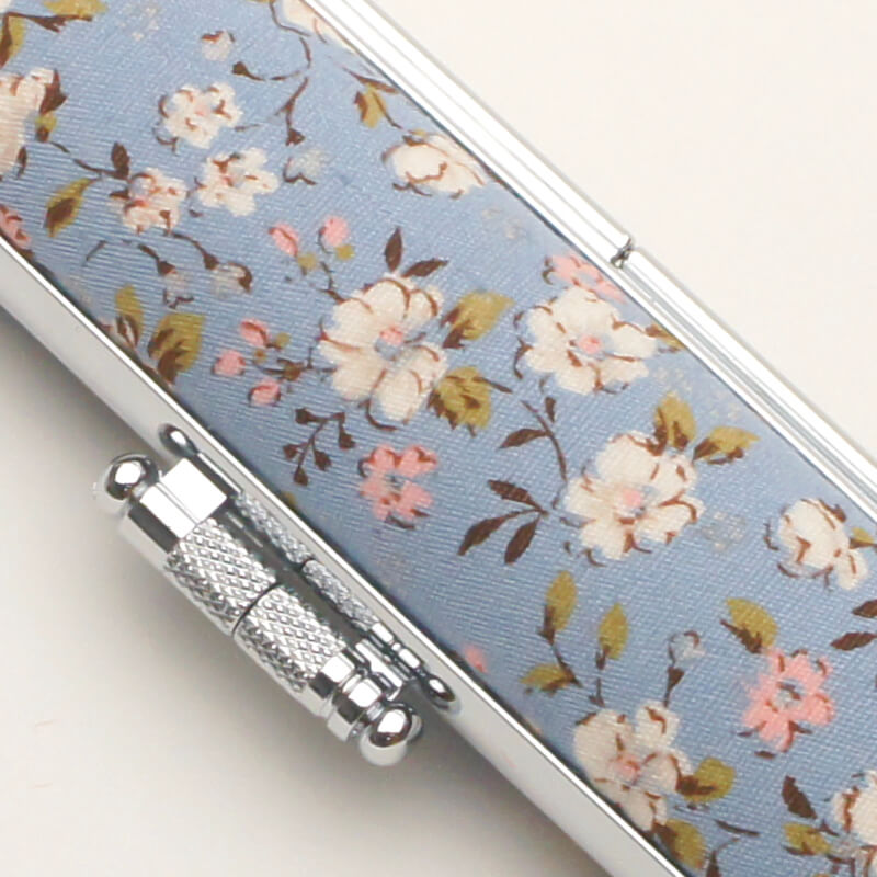 印鑑ケース サクラフラワー(青) 10.5-12.0mm