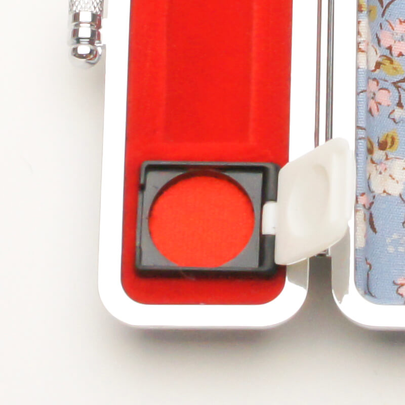 印鑑ケース サクラフラワー(青) 10.5-12.0mm