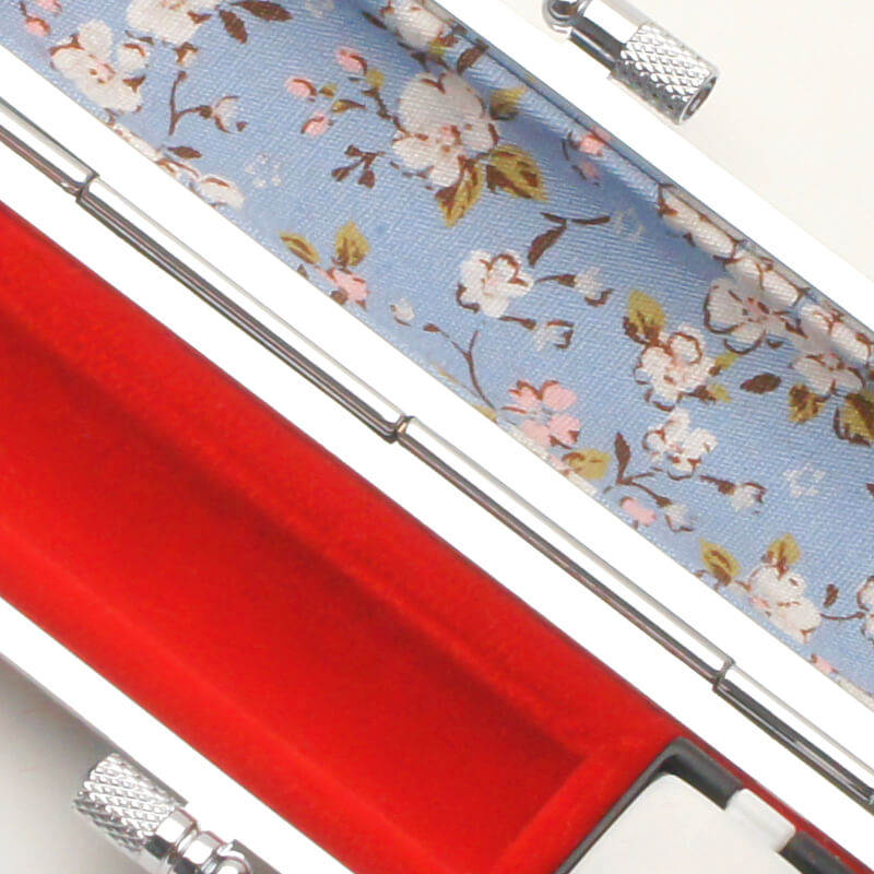 印鑑ケース サクラフラワー（青） 13.5-15.0mm