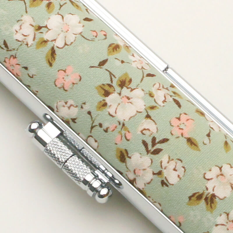 印鑑ケース サクラフラワー（緑） 13.5-15.0mm