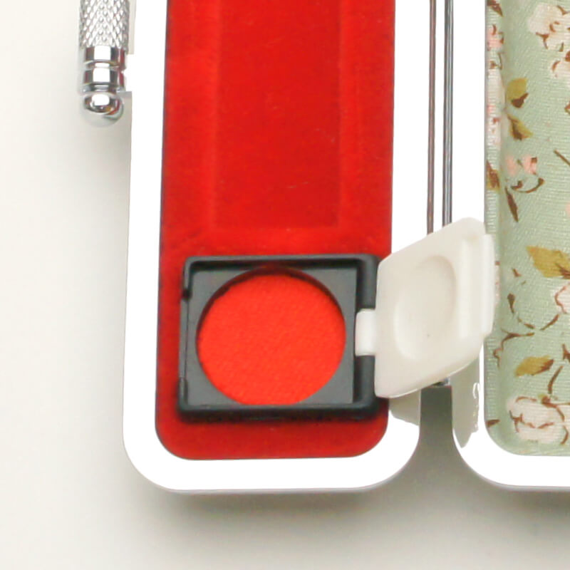 印鑑ケース サクラフラワー（緑） 13.5-15.0mm