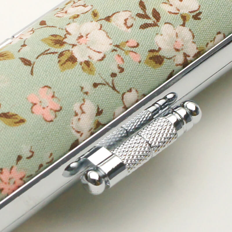 印鑑ケース サクラフラワー（緑） 13.5-15.0mm