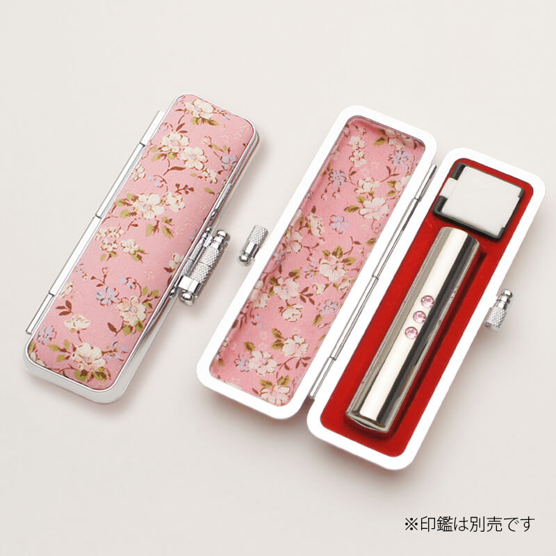 印鑑ケース サクラフラワー（桃） 13.5-15.0mm