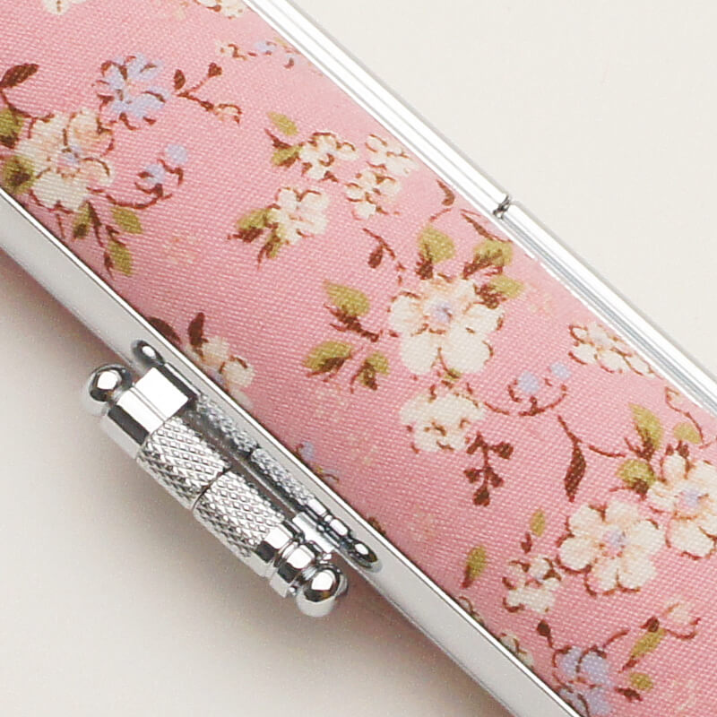 ドライフラワー❁⃘印鑑ケース チューリップ❤︎あか 印鑑ケース 横入 椿七宝柄（紺）|THC-FH22-TS1|商品カタログ