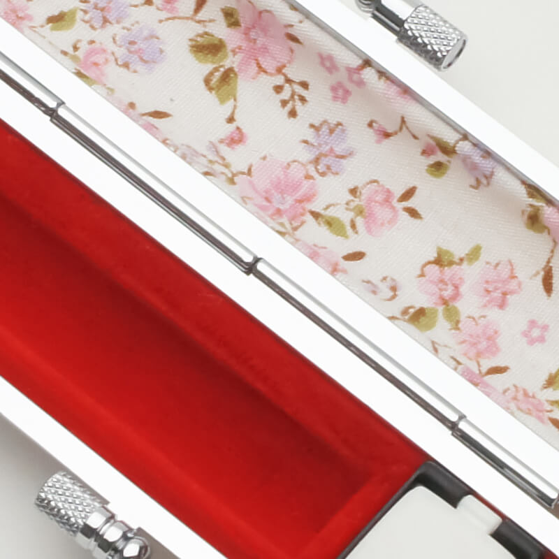 印鑑ケース サクラフラワー(白) 10.5-12.0mm